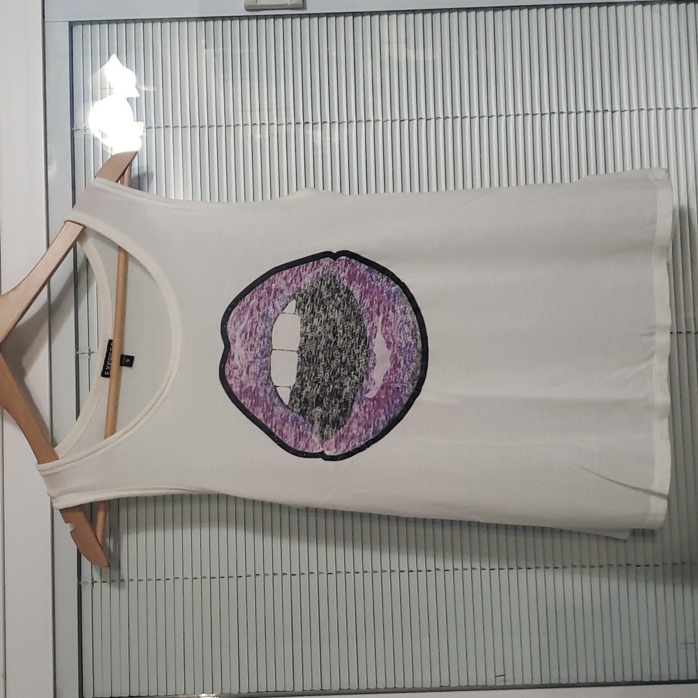 Express Graphic Tank size M Cream